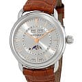 Aerowatch Aerowatch 1942 75970 AA02  75970 AA02 механические мужские часы  серебристый циферблат, браслет кожаный — вид спереди